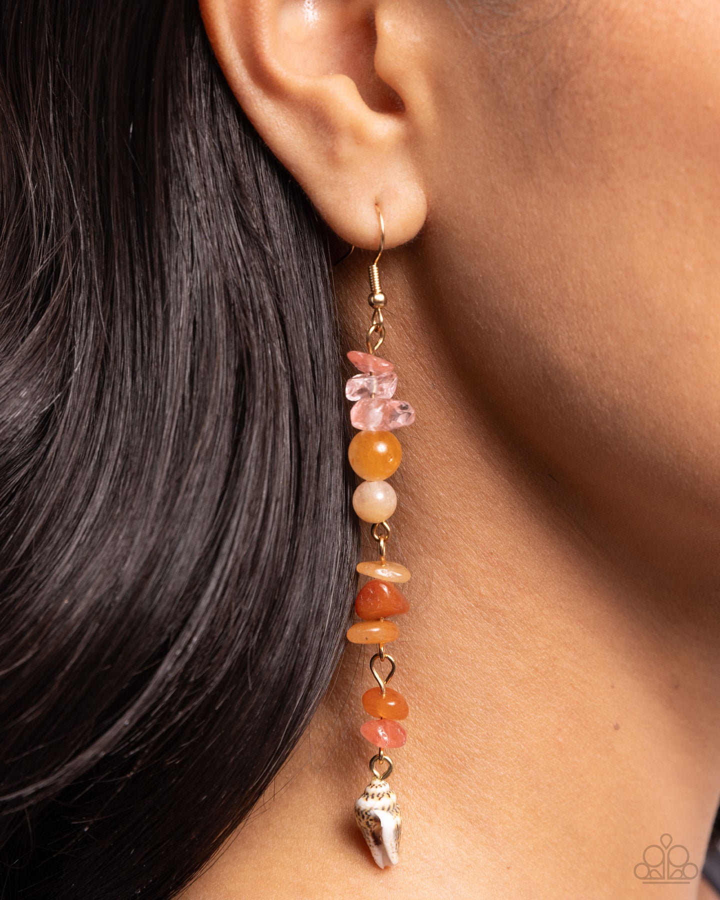 Game of STONES - Orange earrings