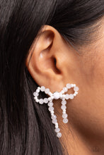 Load image into Gallery viewer, The BOW Must Go On - White earrings
