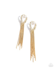 Load image into Gallery viewer, Elongated Effervescence - Gold earrings
