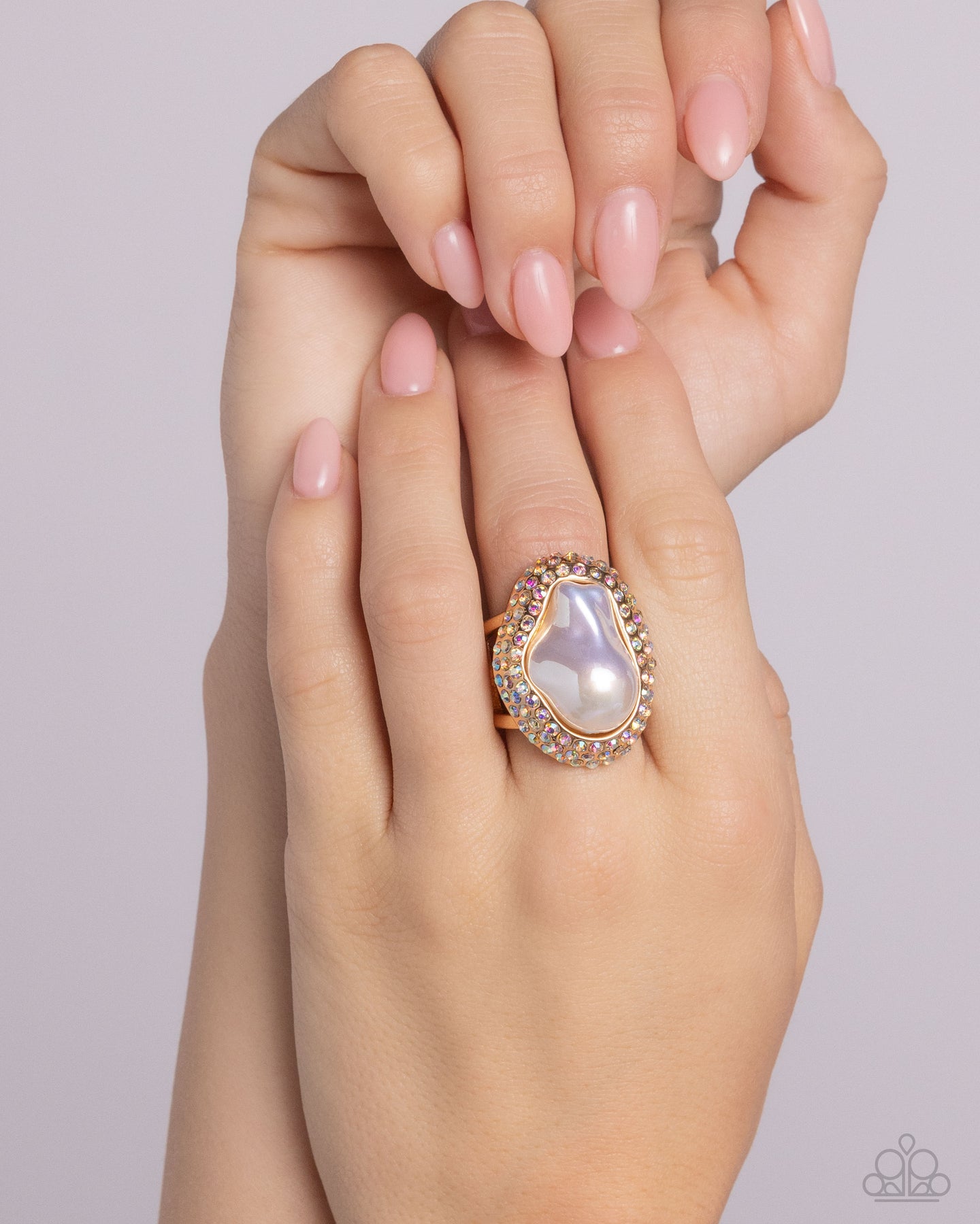 Opulent Ocean - Gold ring