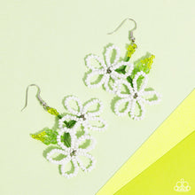 Load image into Gallery viewer, Beaded Blooms - White earrings
