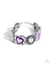 Load image into Gallery viewer, Hammered History - Purple bracelet
