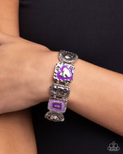Load image into Gallery viewer, Hammered History - Purple bracelet
