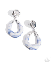 Load image into Gallery viewer, High-Sheen Swirls - Blue earrings
