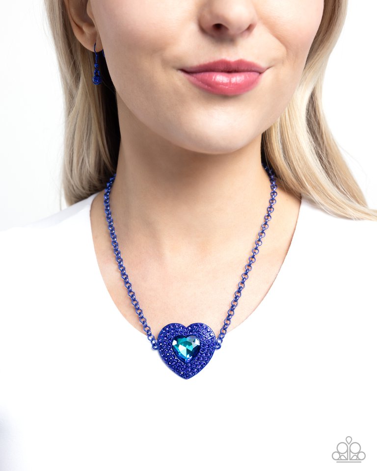 Locket Leisure - Blue Necklaces