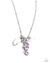 Load image into Gallery viewer, Seahorse Shimmer - Purple necklace
