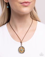 Load image into Gallery viewer, Mandala Marvel - Orange necklace
