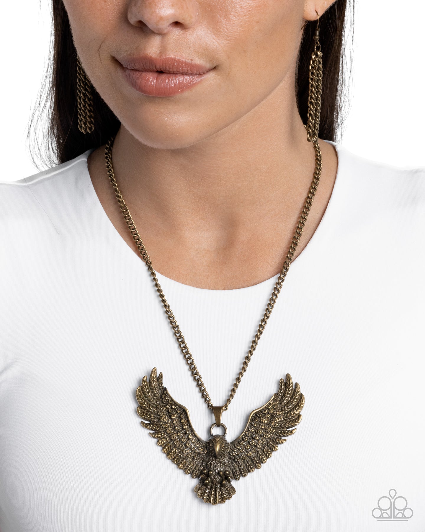 Edgy Eagle - Brass necklace