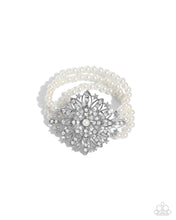 Load image into Gallery viewer, Flattering Florals - White bracelet
