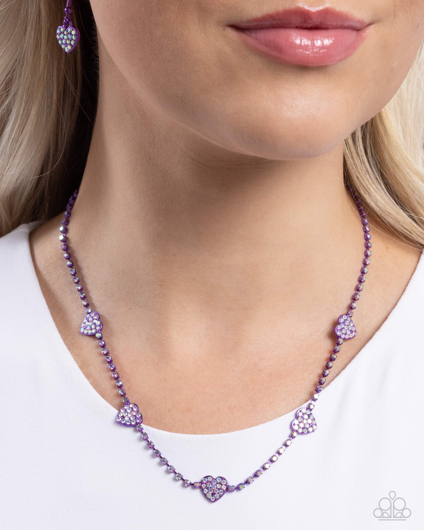 Homecoming Hearts - Purple necklace