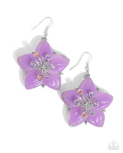 Load image into Gallery viewer, Summer Sprigs - Purple earrings
