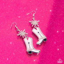 Load image into Gallery viewer, Compelling Cowboy - White earrings
