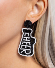 Load image into Gallery viewer, Cheer Captain - Black earrings
