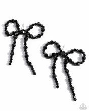 Load image into Gallery viewer, Butler Bowtie - black earrings
