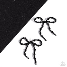 Load image into Gallery viewer, Butler Bowtie - black earrings
