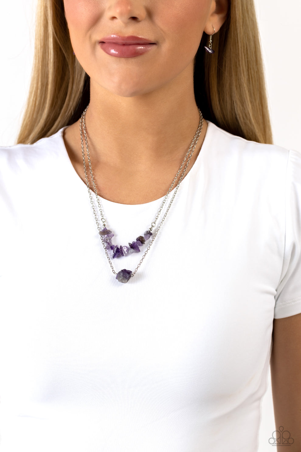 Chiseled Caliber - purple -  Necklace