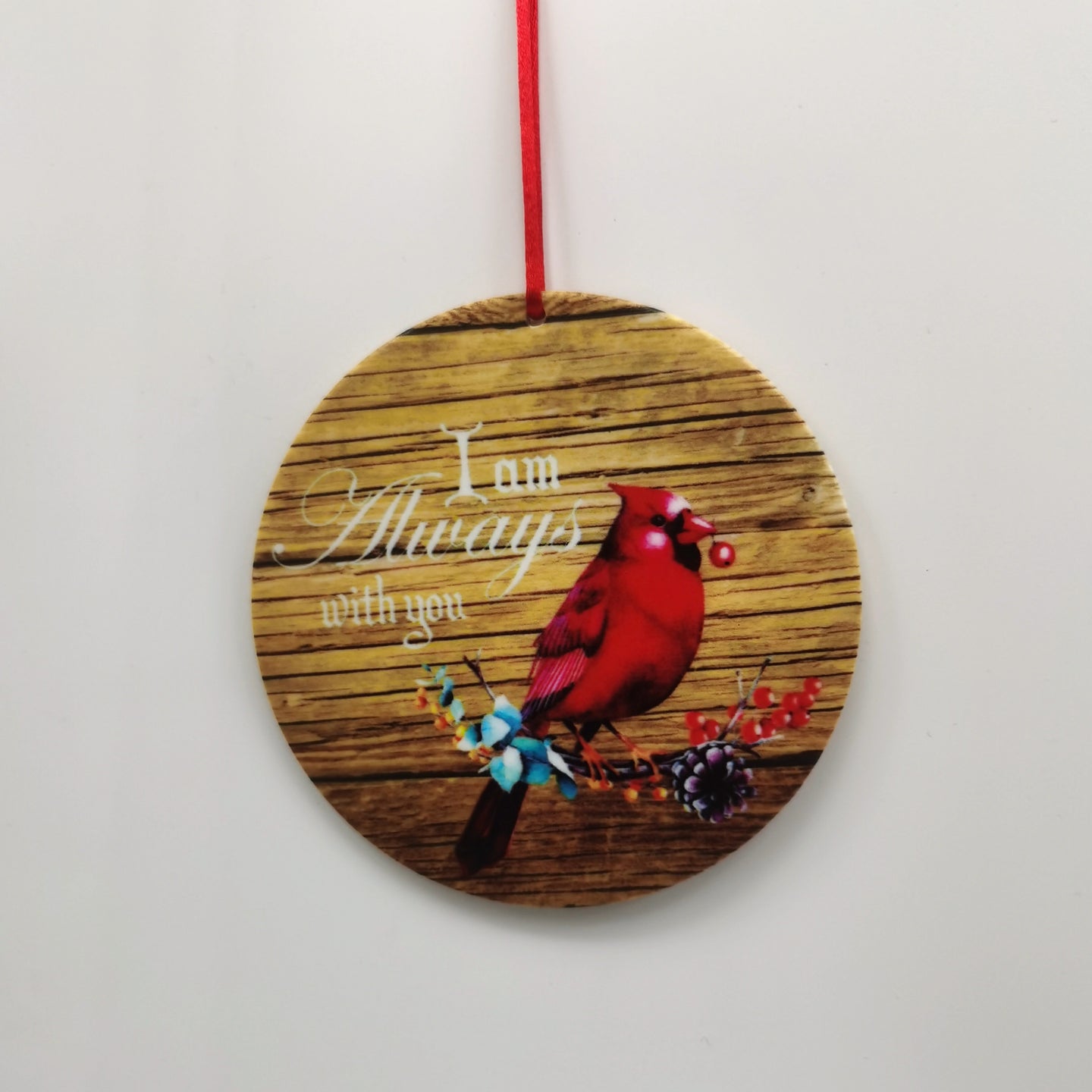 Cardinal Wood Always Boutique Ornament