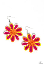 Load image into Gallery viewer, Decorated Daisies - pink  earrings
