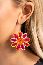 Load image into Gallery viewer, Decorated Daisies - pink  earrings
