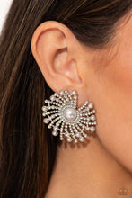 Load image into Gallery viewer, Fancy Fireworks - white - earrings
