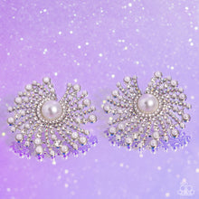 Load image into Gallery viewer, Fancy Fireworks - white - earrings
