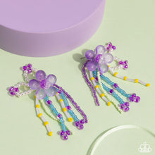 Load image into Gallery viewer, Japanese Blossoms - purple earrings
