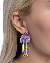 Load image into Gallery viewer, Japanese Blossoms - purple earrings
