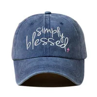 Simply Blessed Blue Baseball Cap - Hats