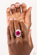 Load image into Gallery viewer, ROSE to My Heart - brass - Paparazzi ring
