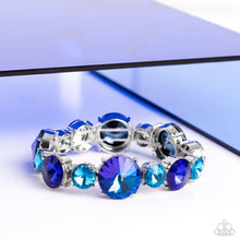 Load image into Gallery viewer, Refreshing Radiance-Exclusive life of the party -Blue Rhinestone Bracelet
