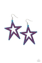 Load image into Gallery viewer, Rockstar Energy - blue - earrings Paparazzi Accessories
