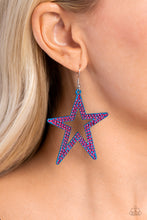 Load image into Gallery viewer, Rockstar Energy - blue - earrings Paparazzi Accessories
