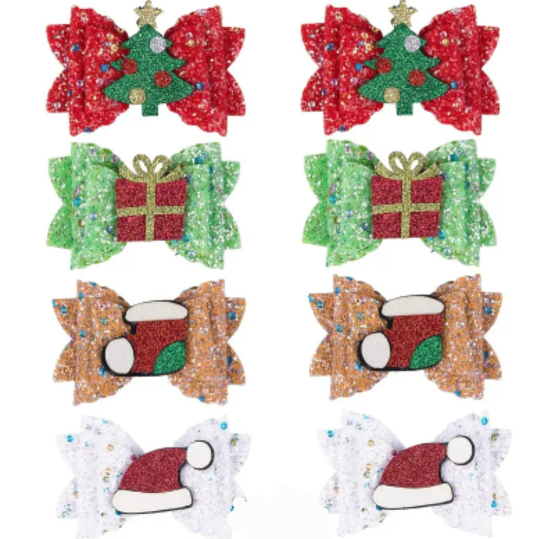 Dual Glitter Clip Christmas Boutique HA