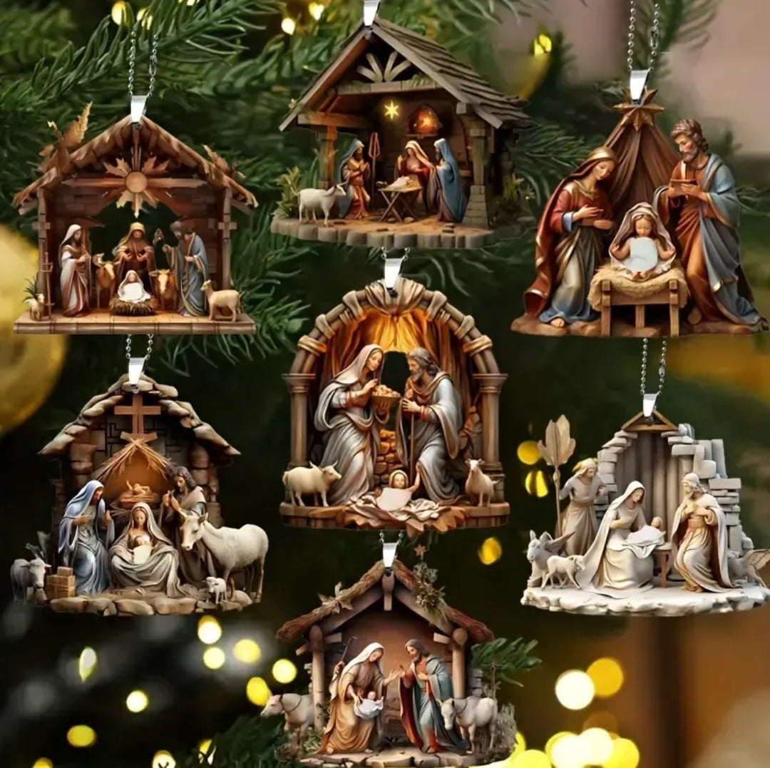 Nativity Scene Boutique Ornaments