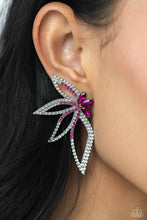 Load image into Gallery viewer, Twinkling Tulip - pink -post earrings
