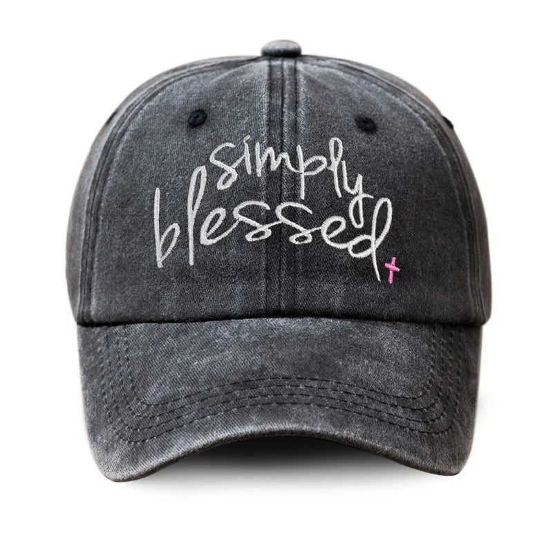 Simply Blessed Black Baseball Cap - Hats