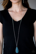 Load image into Gallery viewer, Tiki Tease - Blue necklace
