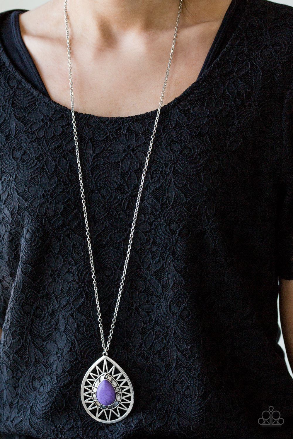 Summer Sunbeam - Purple necklace