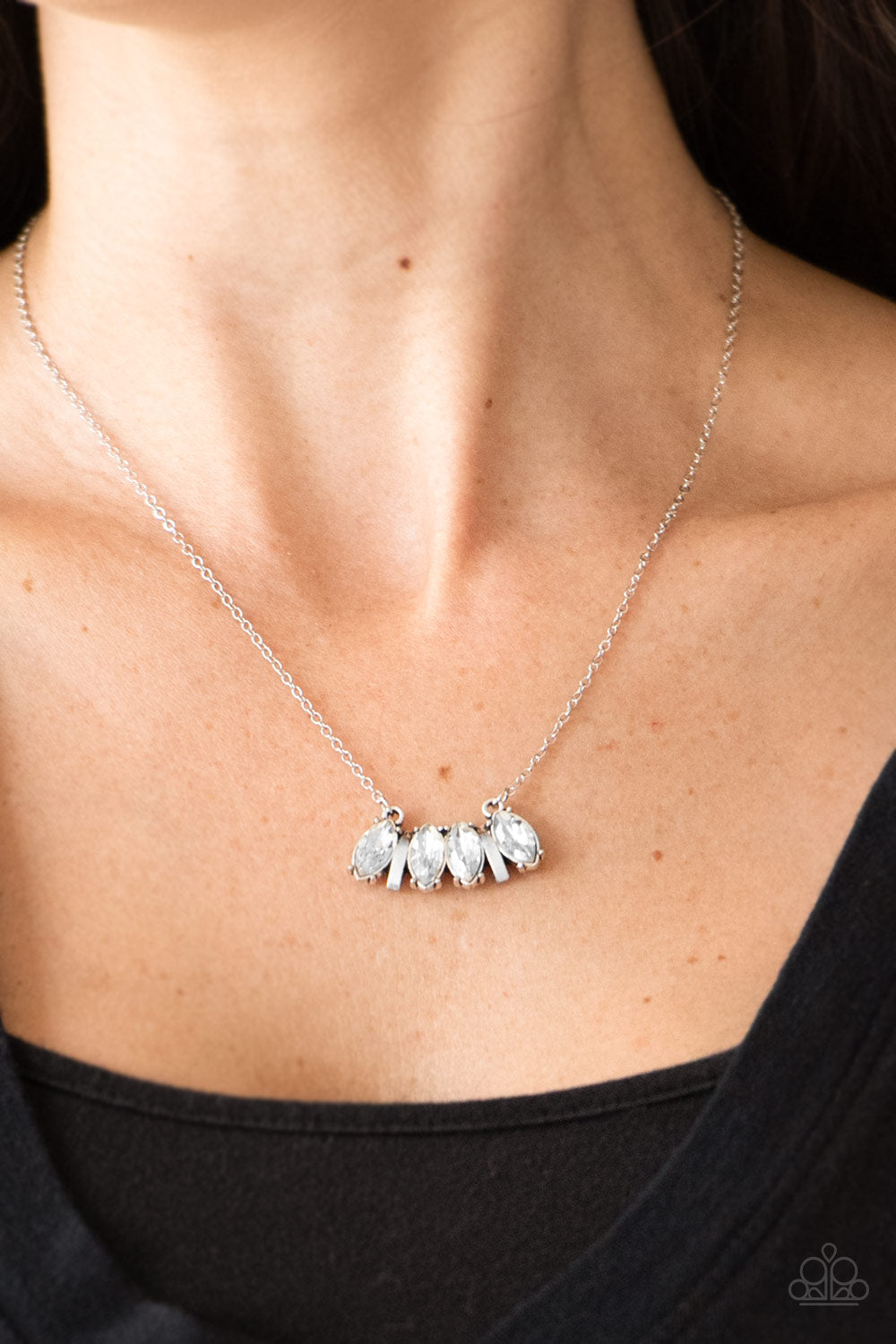Deco Decadence - White necklace
