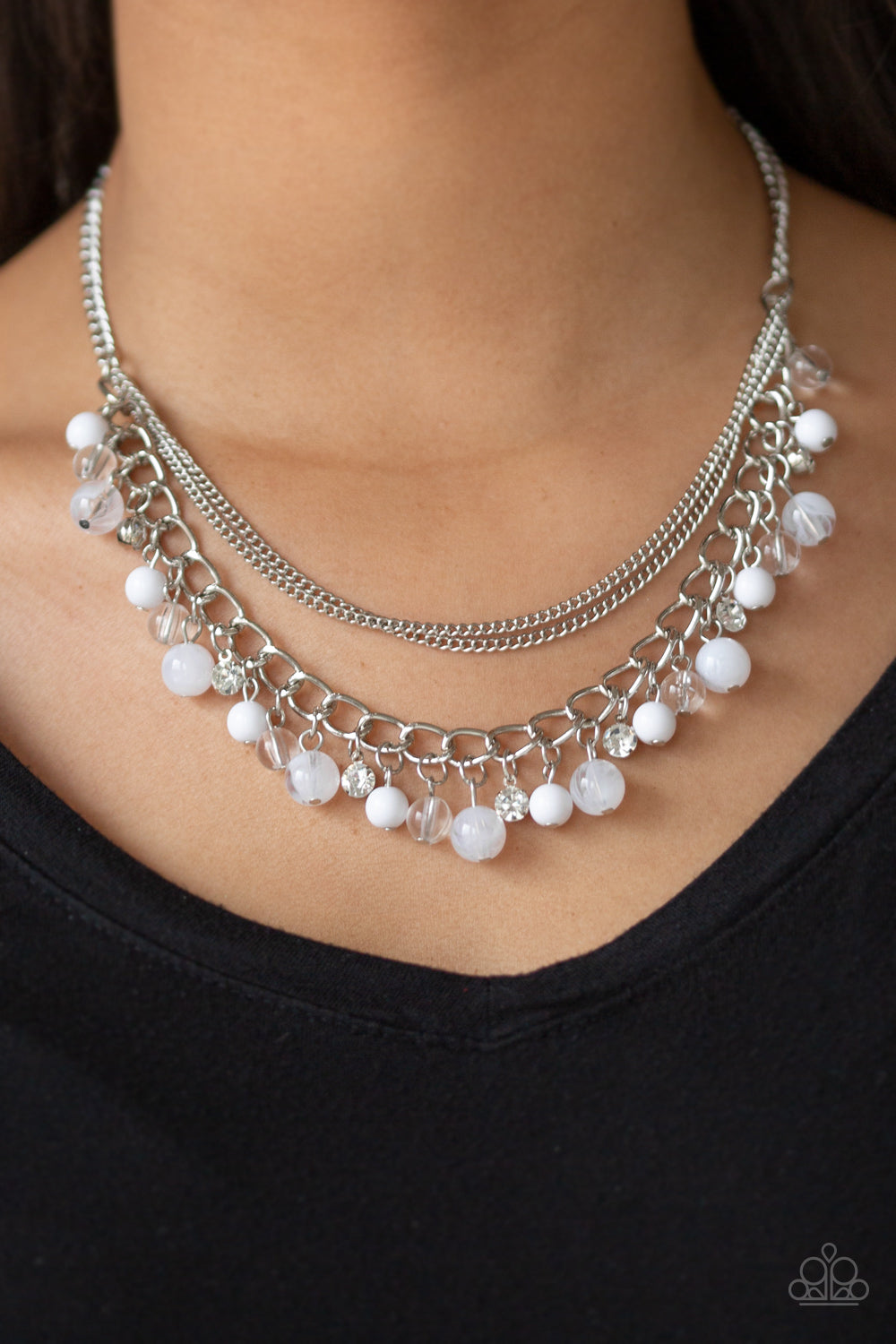 Wait and SEA - White necklace