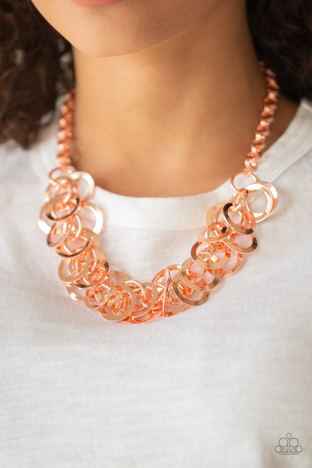 Ringing In The Bling - Copper necklace