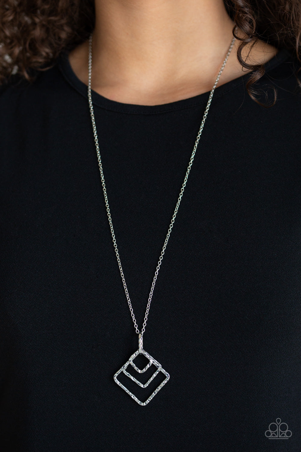 Square It Up - Silver necklace