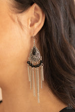 Load image into Gallery viewer, Floating on HEIR - Black earring

