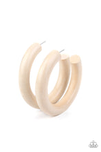 Load image into Gallery viewer, I WOOD Walk 500 Miles - White earrings
