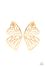 Load image into Gallery viewer, Butterfly Frills - Gold earrings
