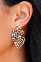 Load image into Gallery viewer, Butterfly Frills - Silver earrings August LOP
