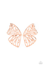 Load image into Gallery viewer, Butterfly Frills - Copper earrings
