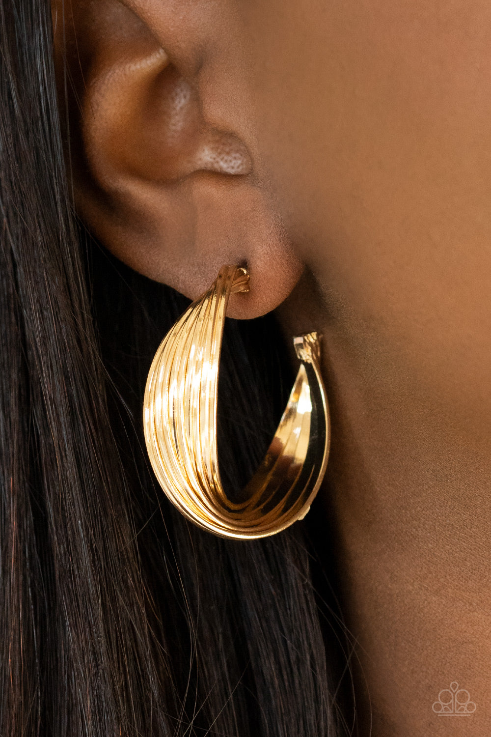 Curves In All The Right Places - Gold earrings