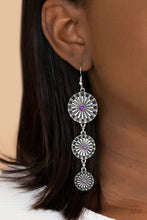 Load image into Gallery viewer, Festively Floral - Purple earring
