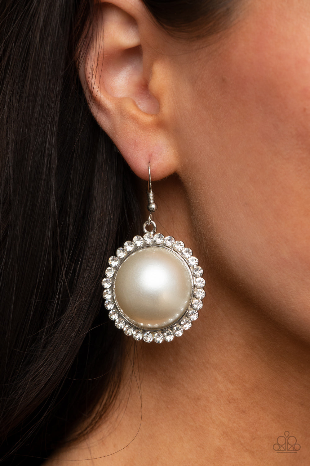 Esteemed Elegance - White earrings